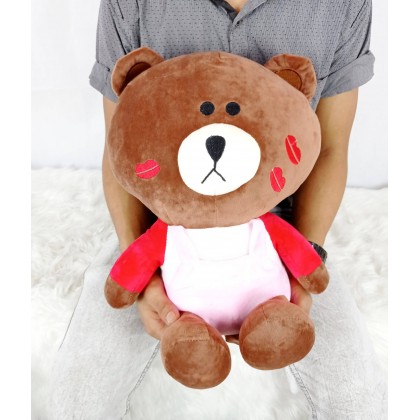 {M'SIA STOCK} LINE FRIEND BROWN SOFTTOYS/PLUSHTOYS/KIDSTOYS 50CM LINE家族布朗熊娃娃玩具公仔50厘米